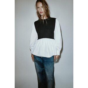 ZARA POPLIN BLOUSE